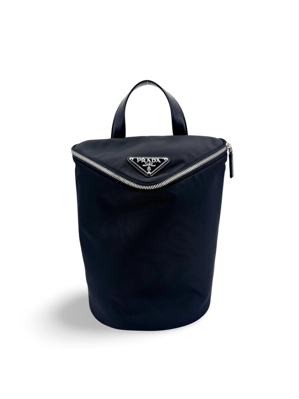 Fapis Prada Nylon Top Handle Bucket Bag #352277F78B